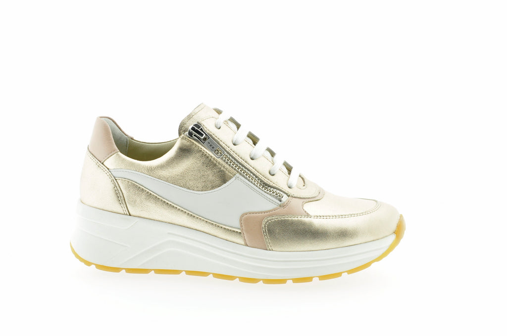 solidus dames, solidus holly, schoenen voor steunzolen dames, goude sneakers dames