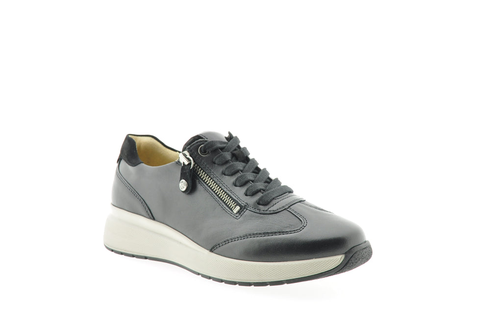 fidelio dames, schoenen voor steunzolen dames, sneaker zwart